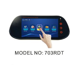 7 Inch Capacitive Rear View Mirror Display Built In USB / TF Card Port