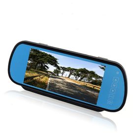 El vidrio azul 7" monitor del espejo de la vista posterior del coche de la exhibición apoya entrada de video de 2 maneras